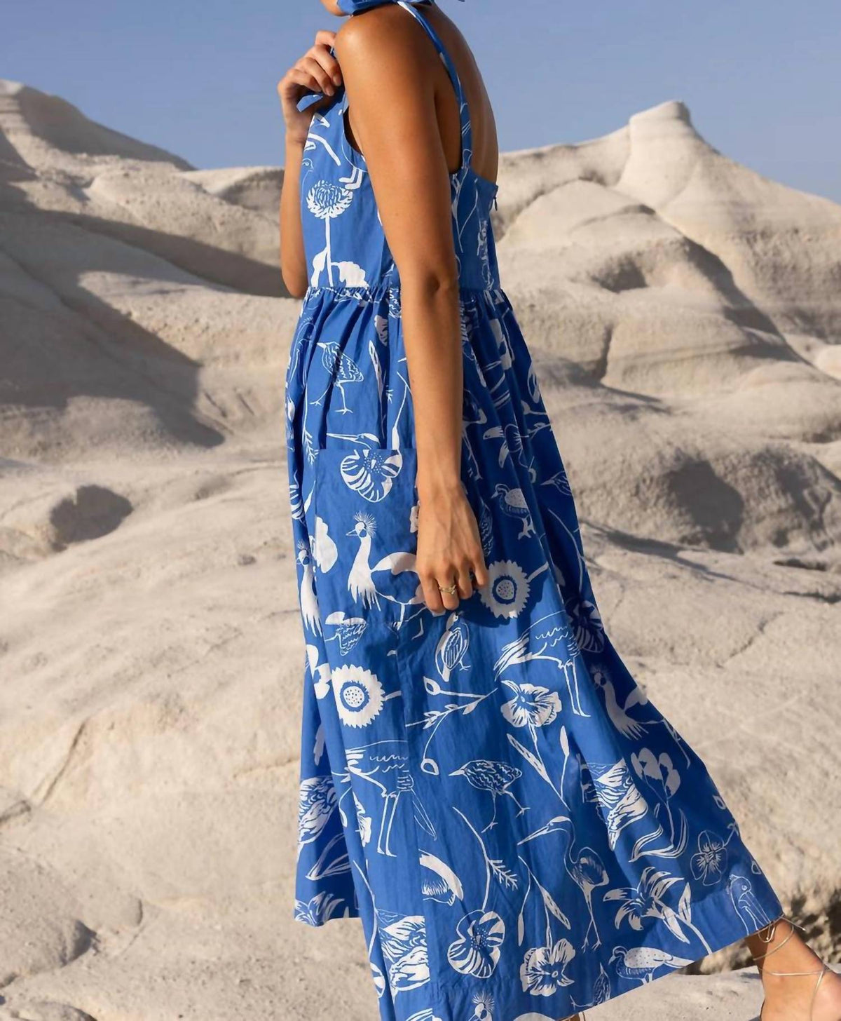 Oliphant - Tie Strap Pocket Midi Dress