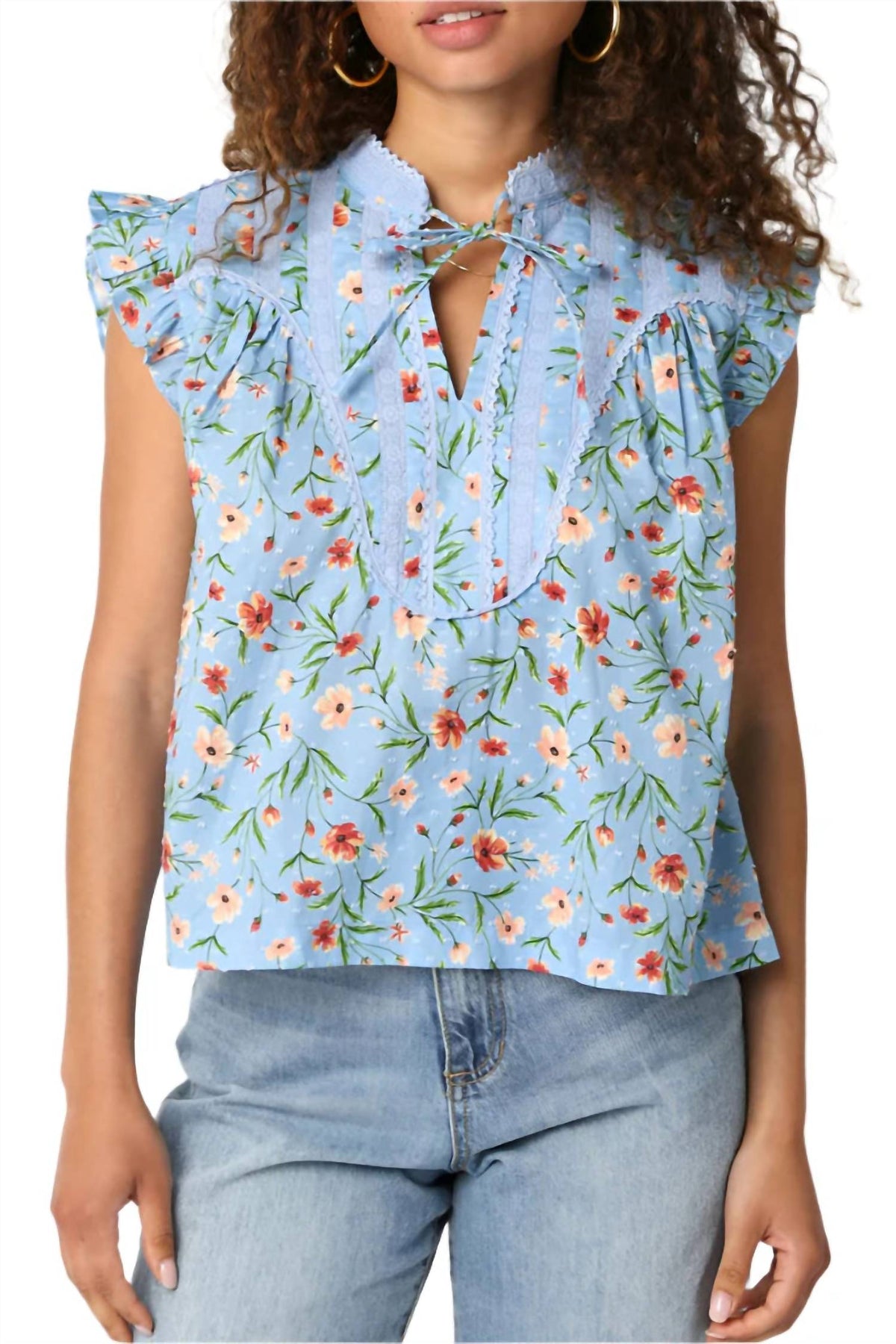 Olivaceous - Aylen Floral Top