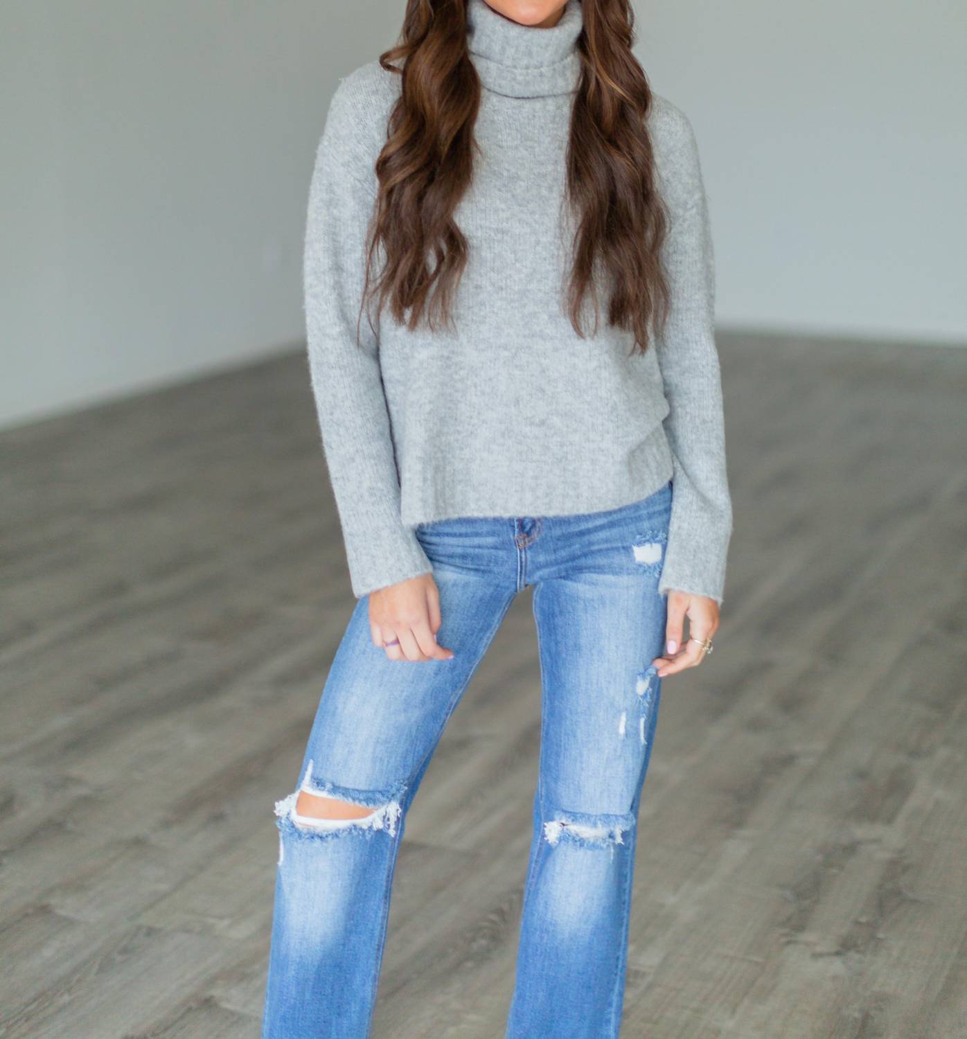 Olivaceous - Blake Sweater - clothing - cowl - grey