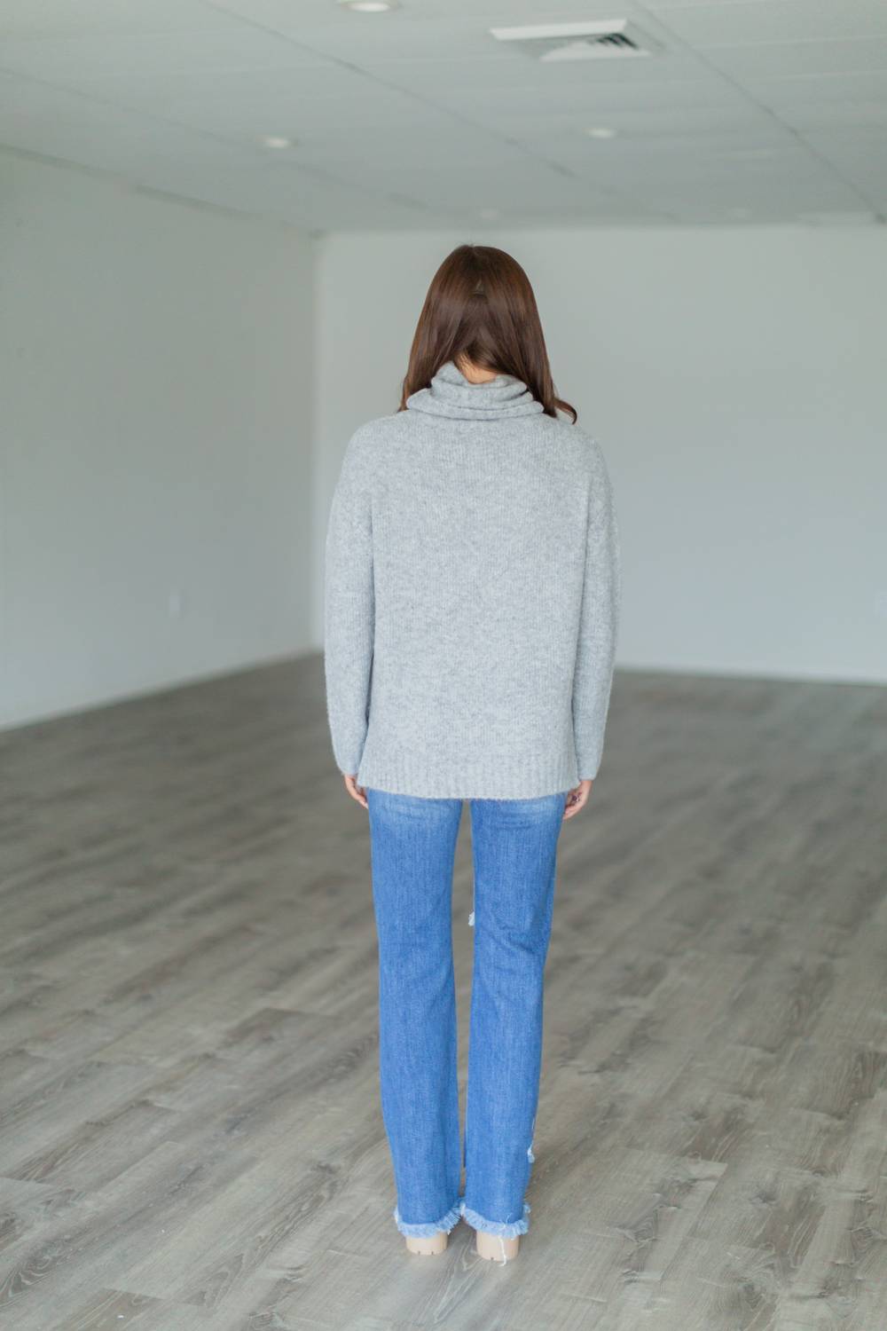 Olivaceous - Blake Sweater - clothing - cowl - grey