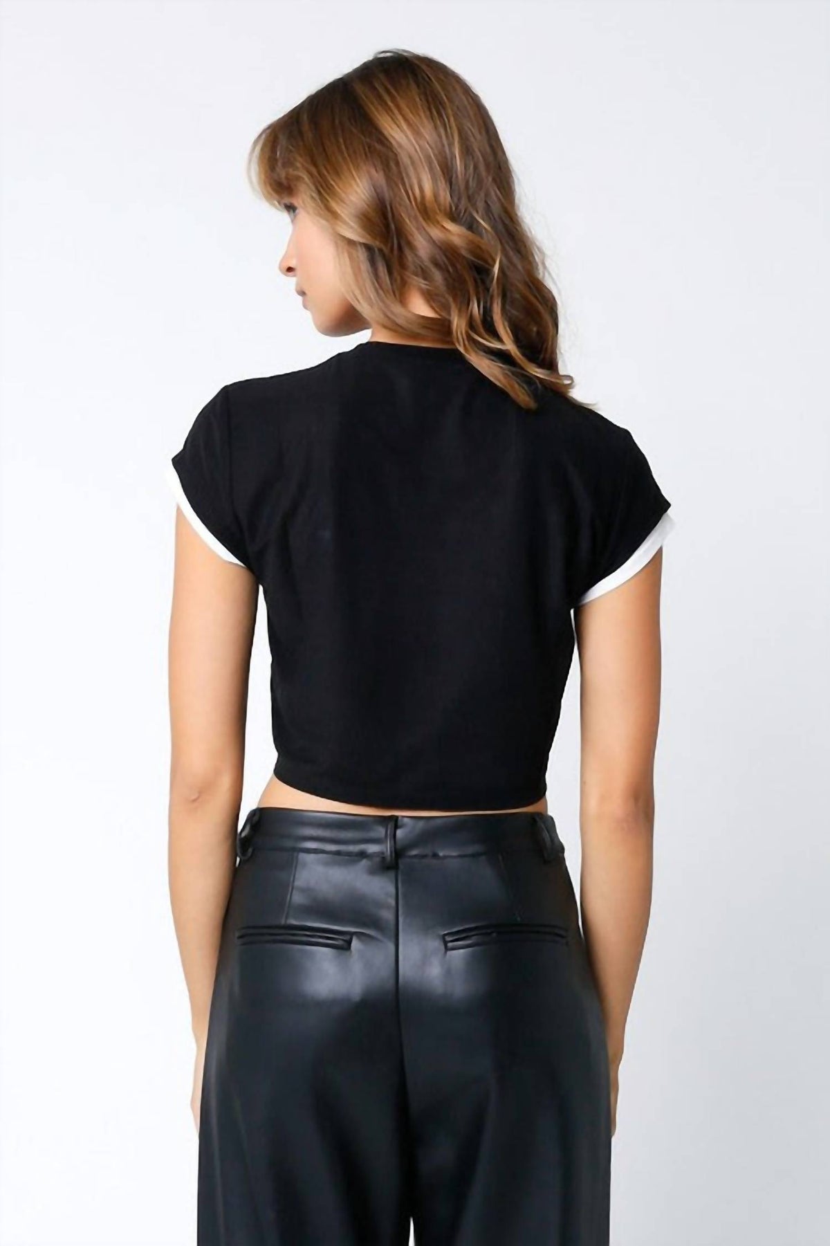 Olivaceous - Bristol Layered Cropped Top