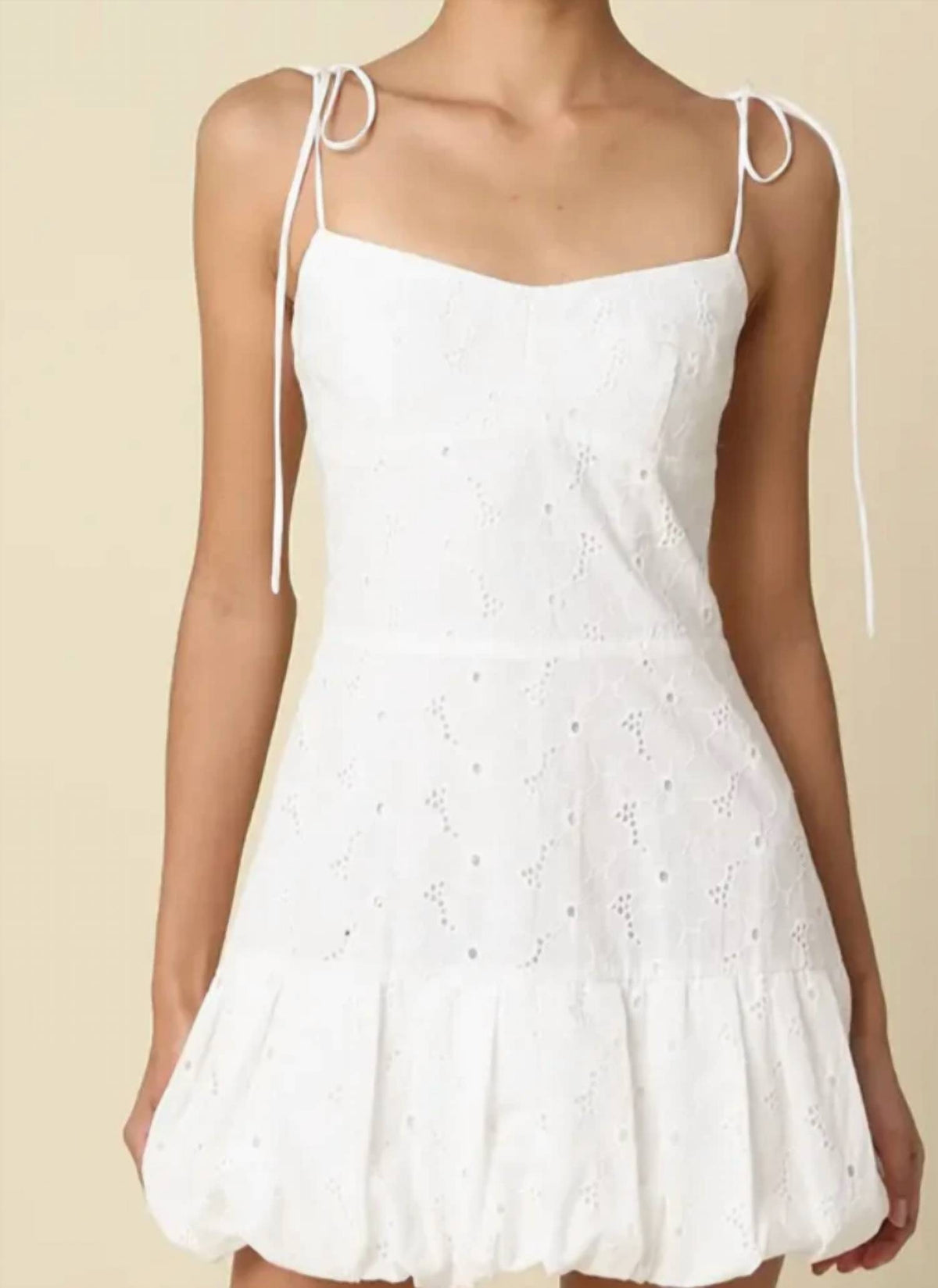 Olivaceous - Charis Mini Bubble Dress