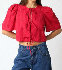 Olivaceous - Ciera Tie Front Top