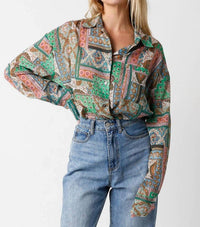 Olivaceous - Ella Button Down Shirt