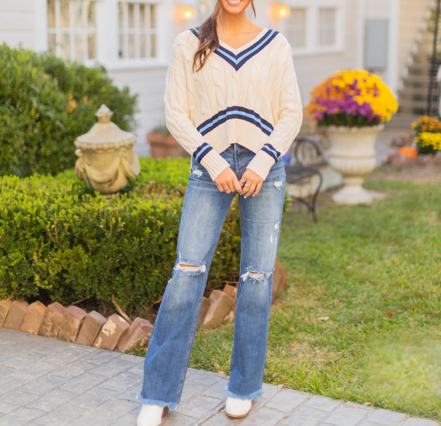 Olivaceous - Emory Sweater - beige - clothing - cotton