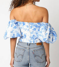 Olivaceous - Georgie Floral Puff Sleeve Top