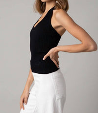 Gianna Ribbed Halter Top