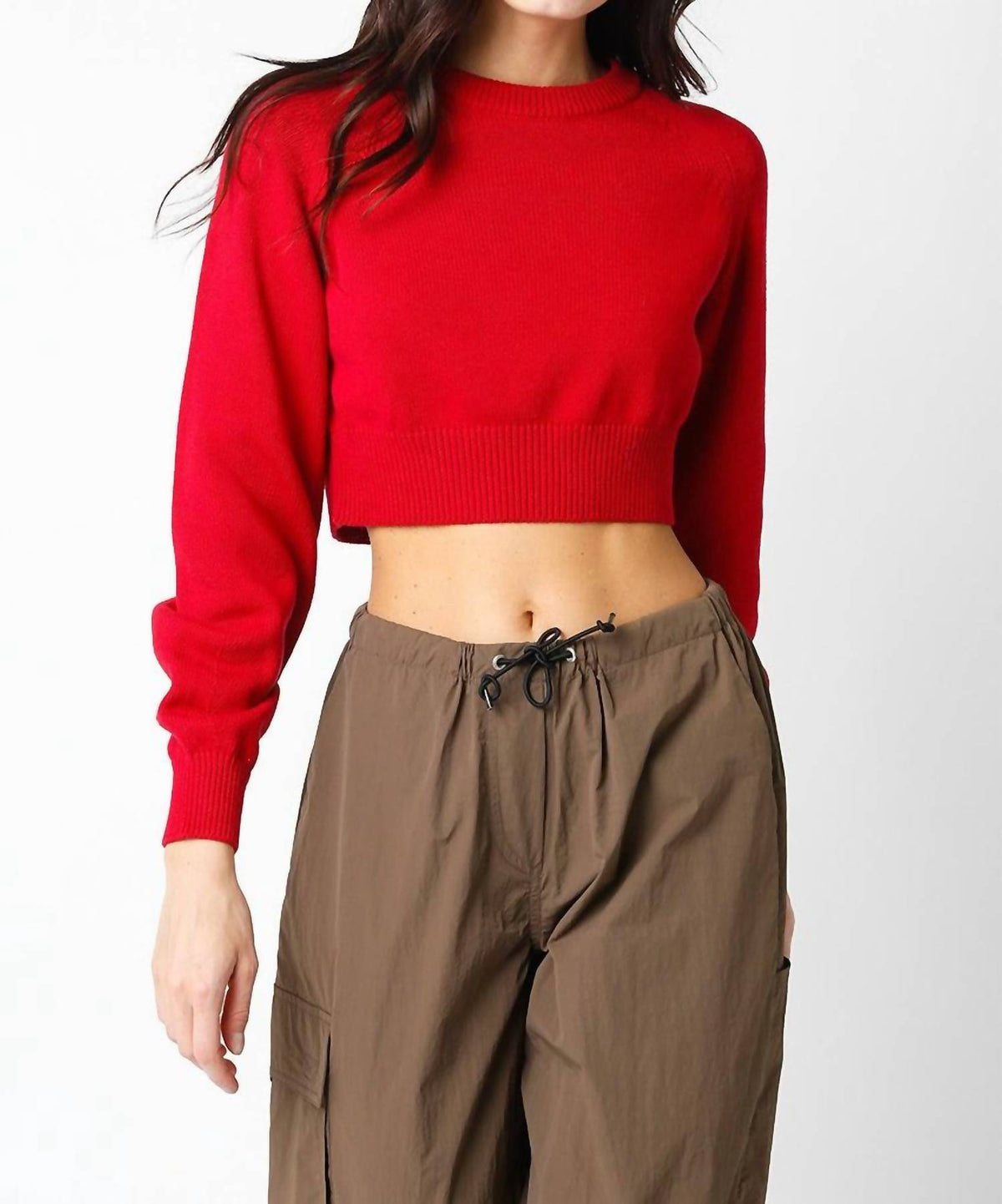 Olivaceous - Haille Cropped Sweater