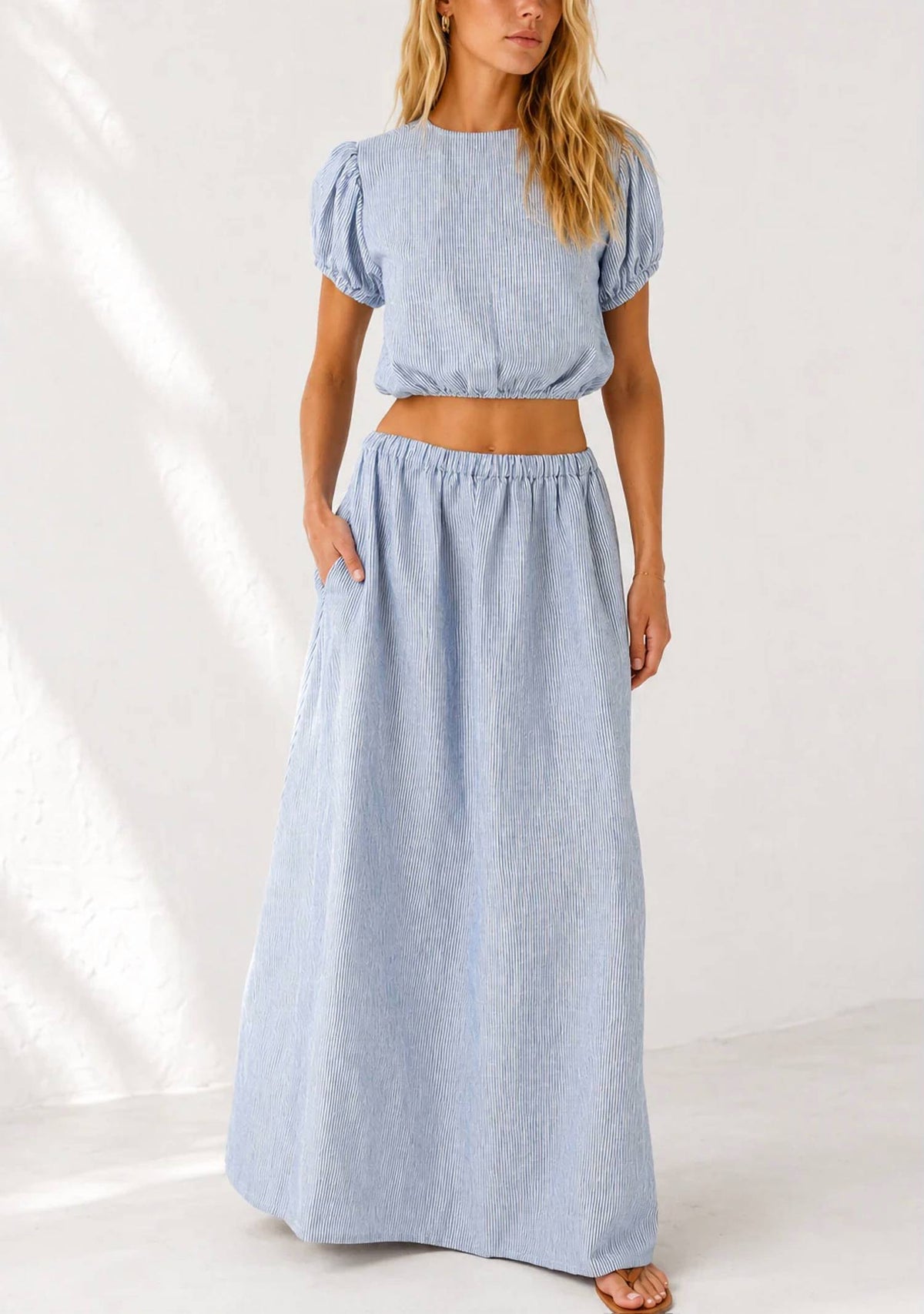 Olivaceous - Harbour Island Linen Skirt Set