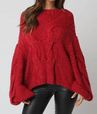Olivaceous - Jamie Braided Sweater