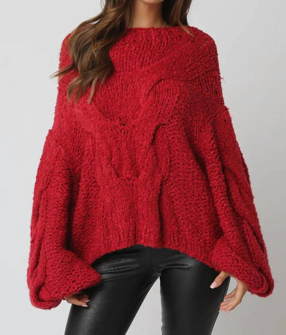 Olivaceous - Jamie Braided Sweater