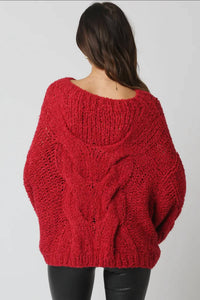 Olivaceous - Jamie Braided Sweater