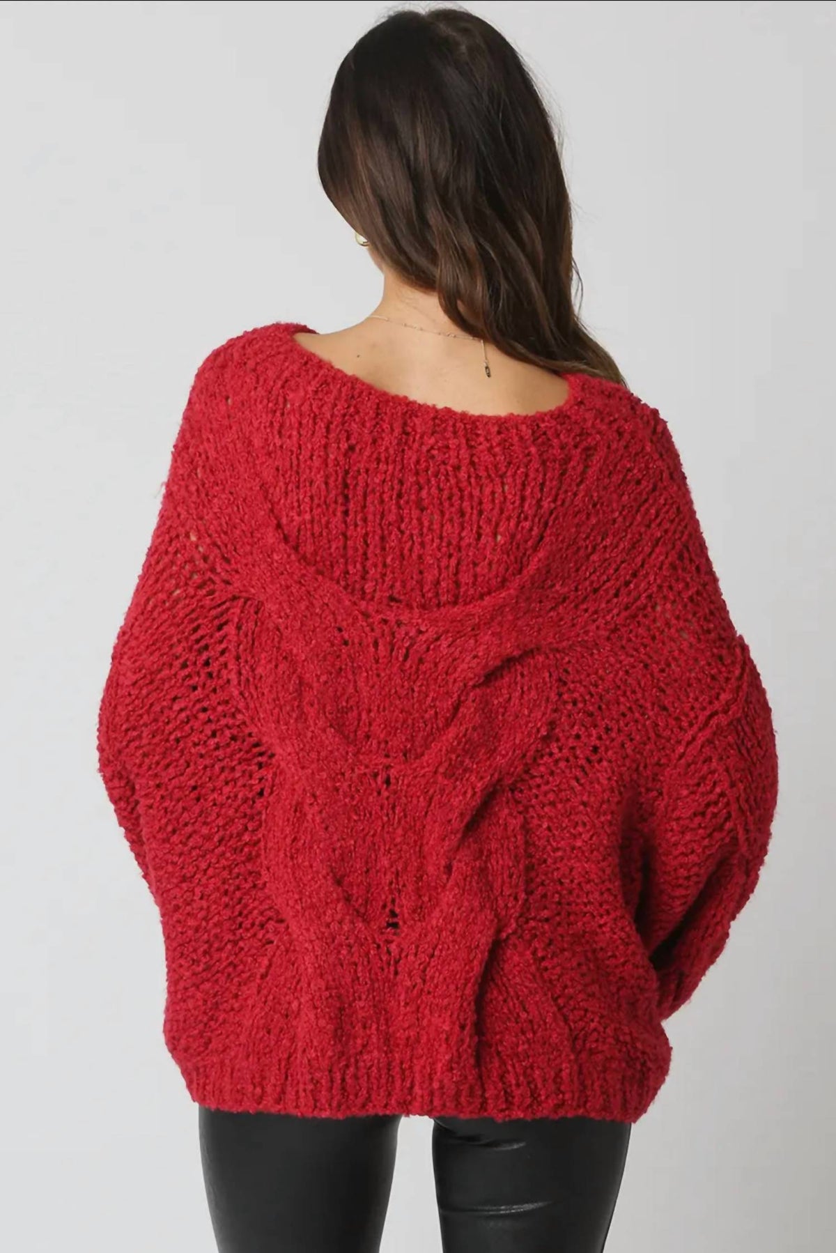 Olivaceous - Jamie Braided Sweater