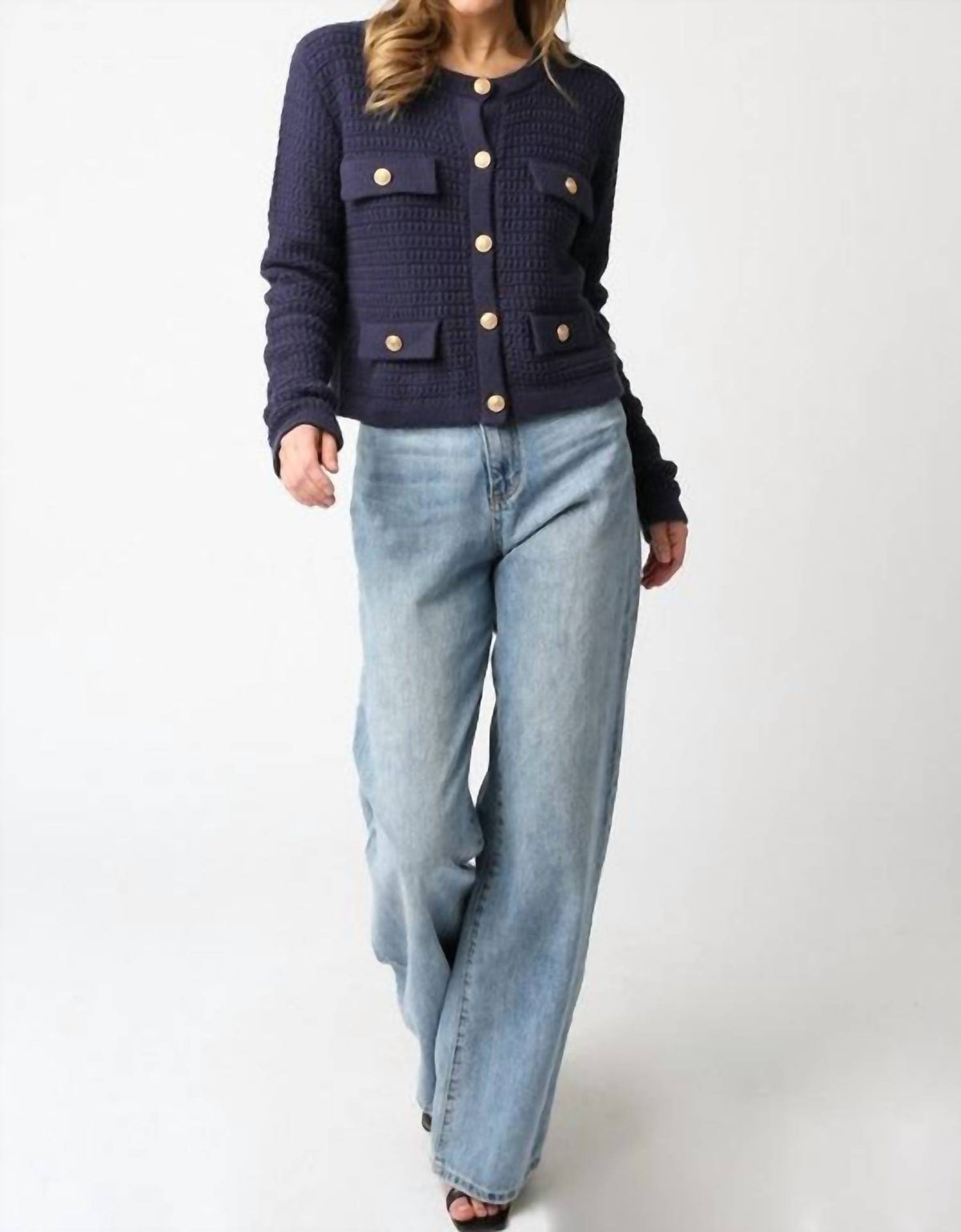 Olivaceous - Maci Knit Button Cardigan
