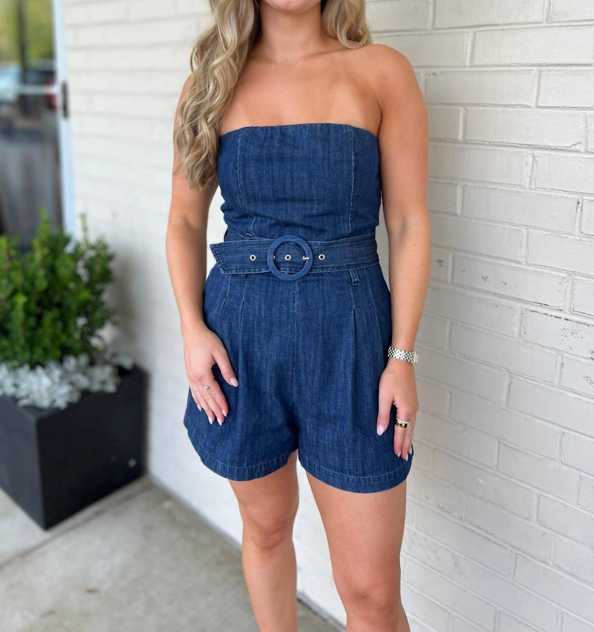 Olivaceous - Naomi Strapless Romper