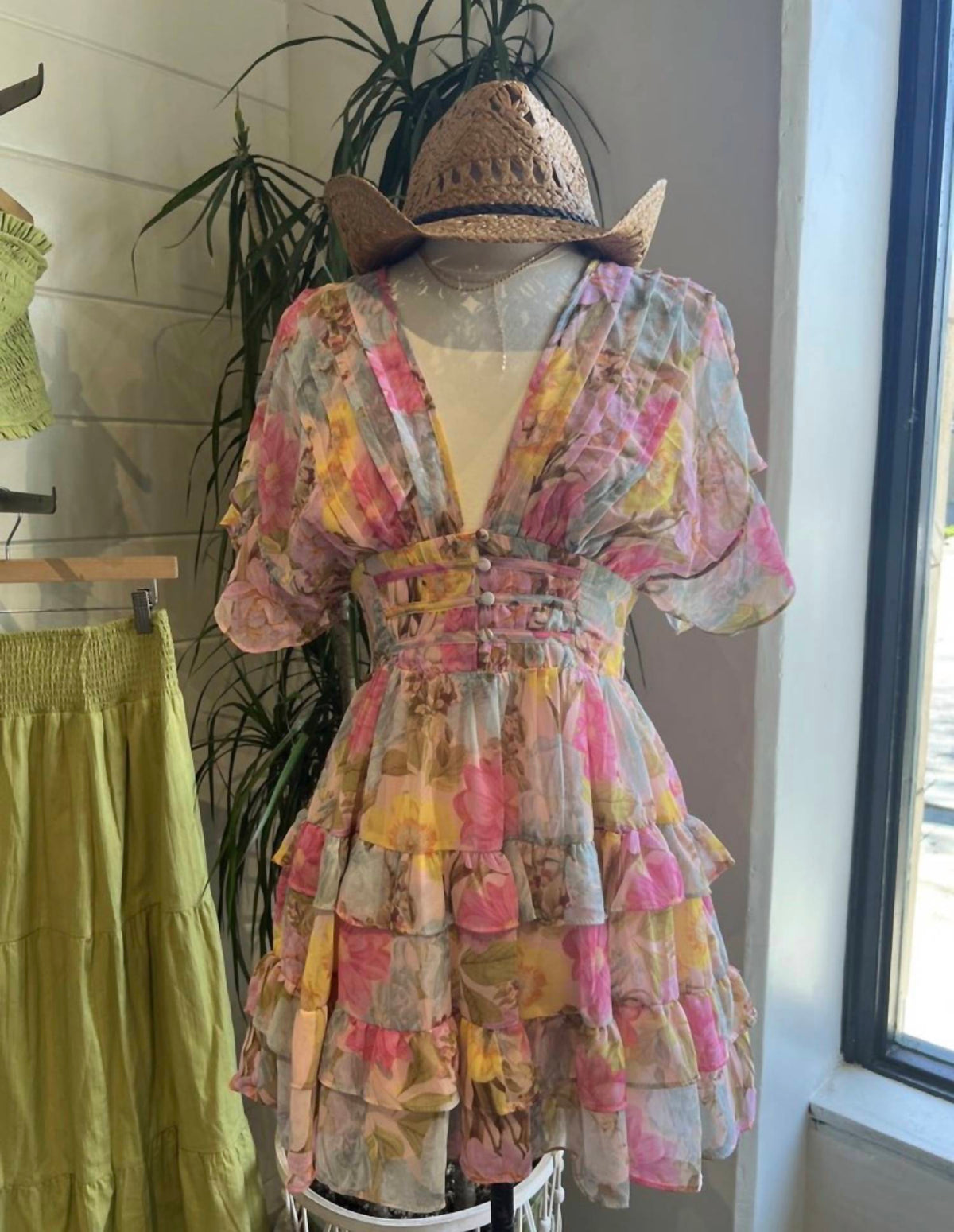 Olivaceous - Floral Mini Dress