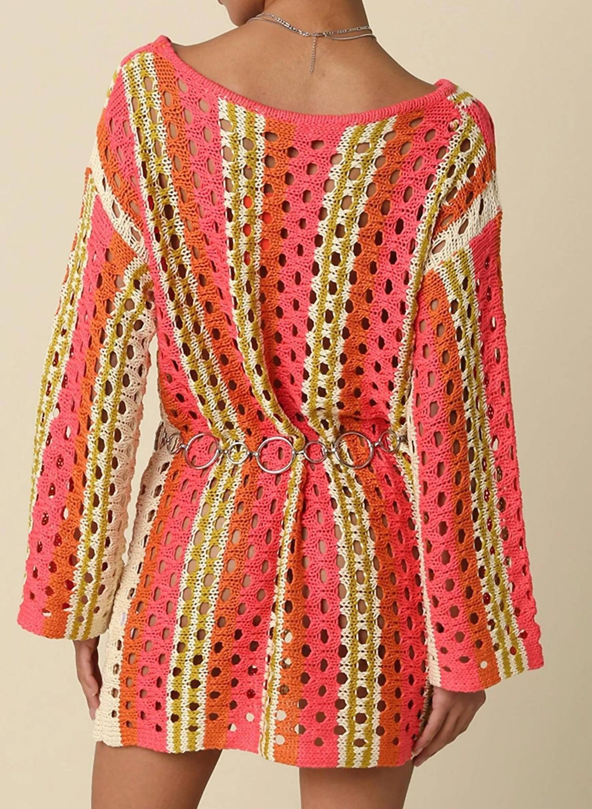 Olivaceous - Phoenix Long Sleeve Crochet Cover Up