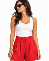 Olivaceous - Ray Linen Shorts