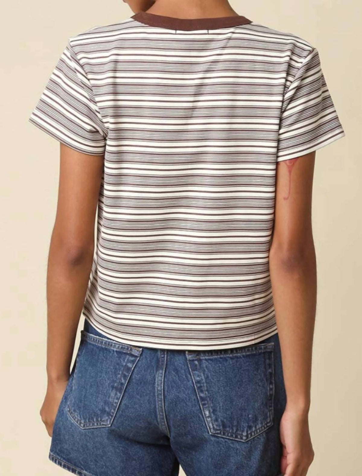 Olivaceous - Short Sleeves Stripe Tee