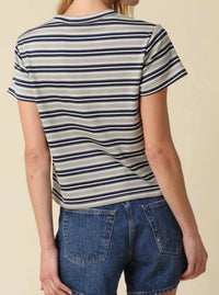 Olivaceous - Short Sleeves Striped Tee