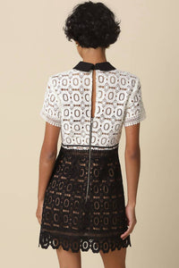 Olivaceous - Skye Contrast Lace Mini Dress