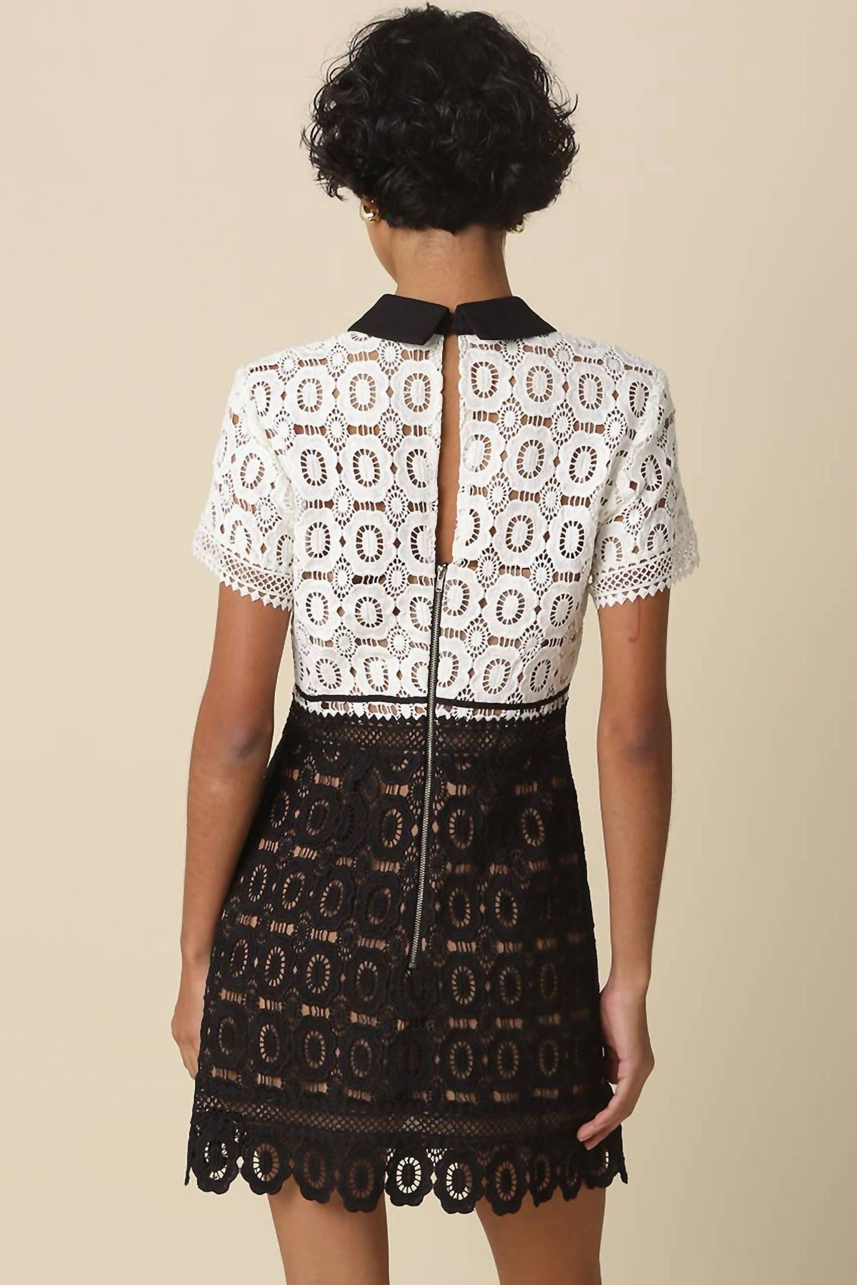 Olivaceous - Skye Contrast Lace Mini Dress