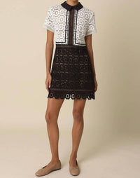 Olivaceous - Skye Contrast Lace Mini Dress