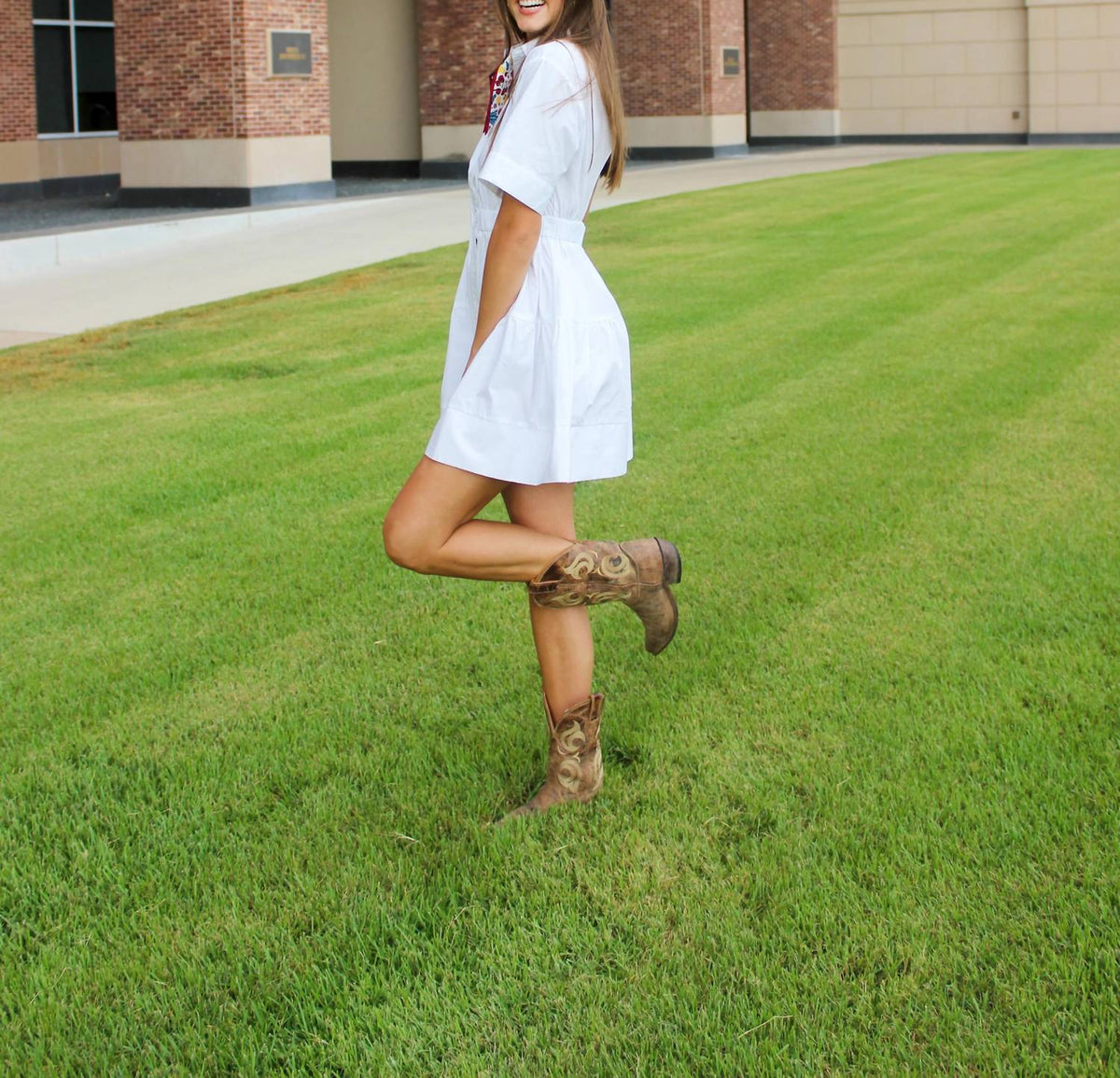 Olivaceous - Whitney Collared Dress