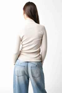 Olivaceous - Women's Mock Neck Sweater