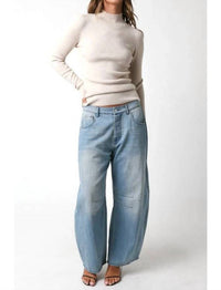 Olivaceous - Women's Mock Neck Sweater