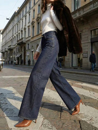 Oliver Logan - Monroe High-rise Wide Leg Jeans