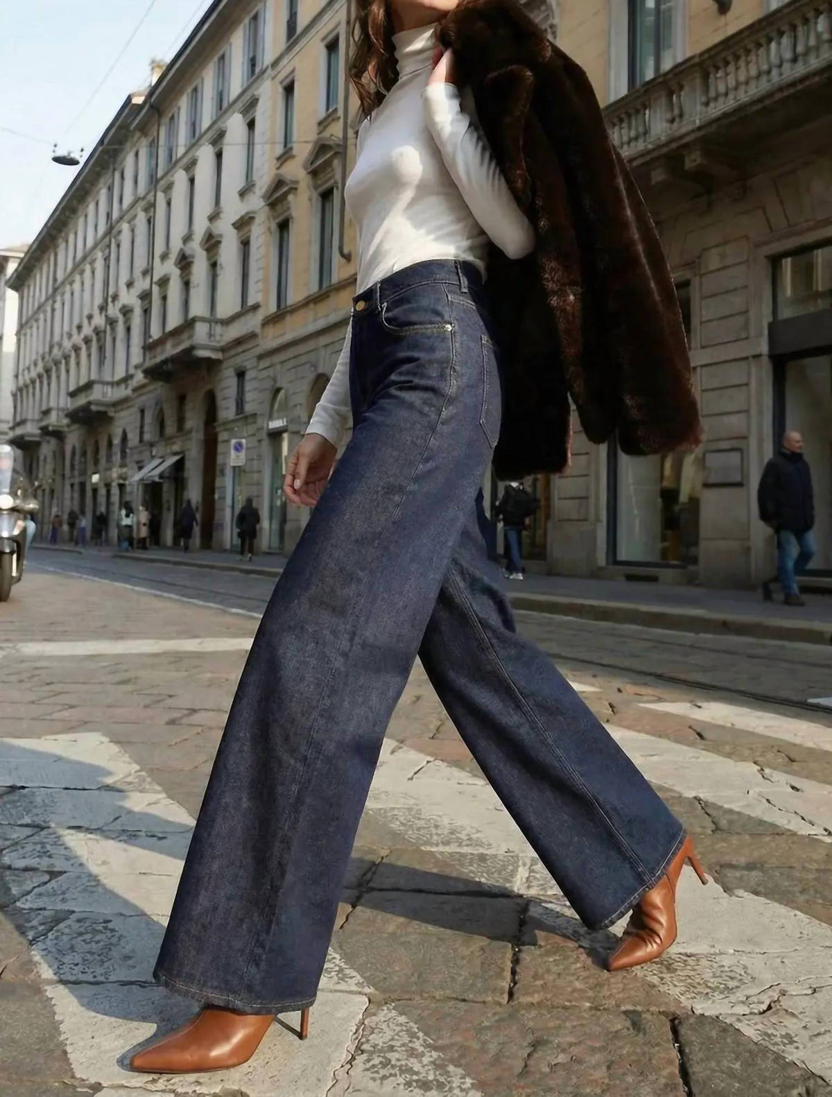 Oliver Logan - Monroe High-rise Wide Leg Jeans