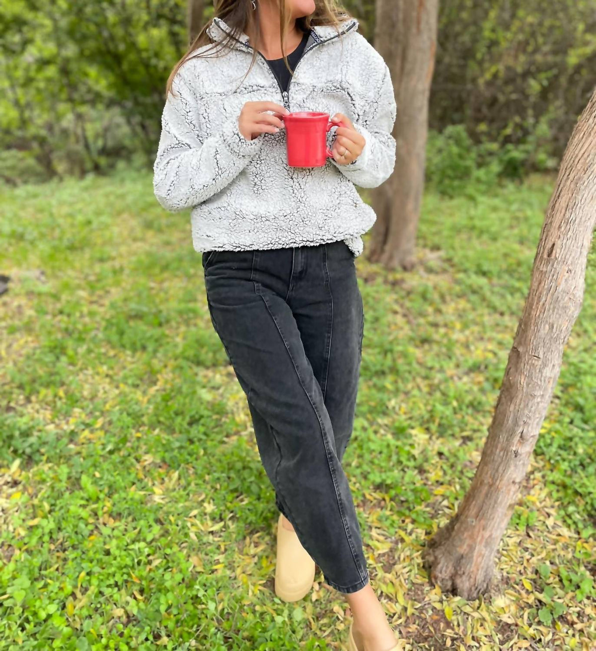 Oliver & Otis - Women's Into The Arctic Sherpa Pullover Top