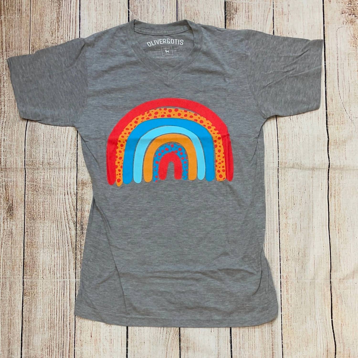 Oliver & Otis - Women's Rainbow Tee - clothing - graphic - grey