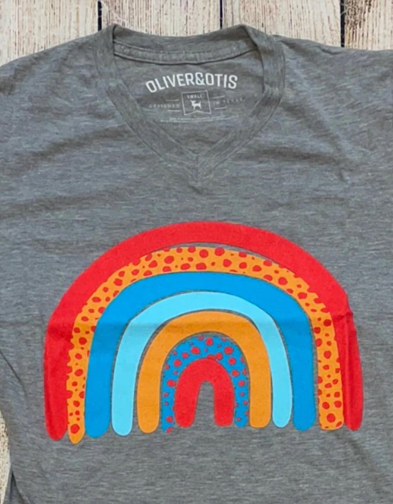 Oliver & Otis - Women's Rainbow Tee - clothing - graphic - grey