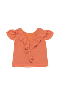 Omamimini - Girls' Back Ruffles Top