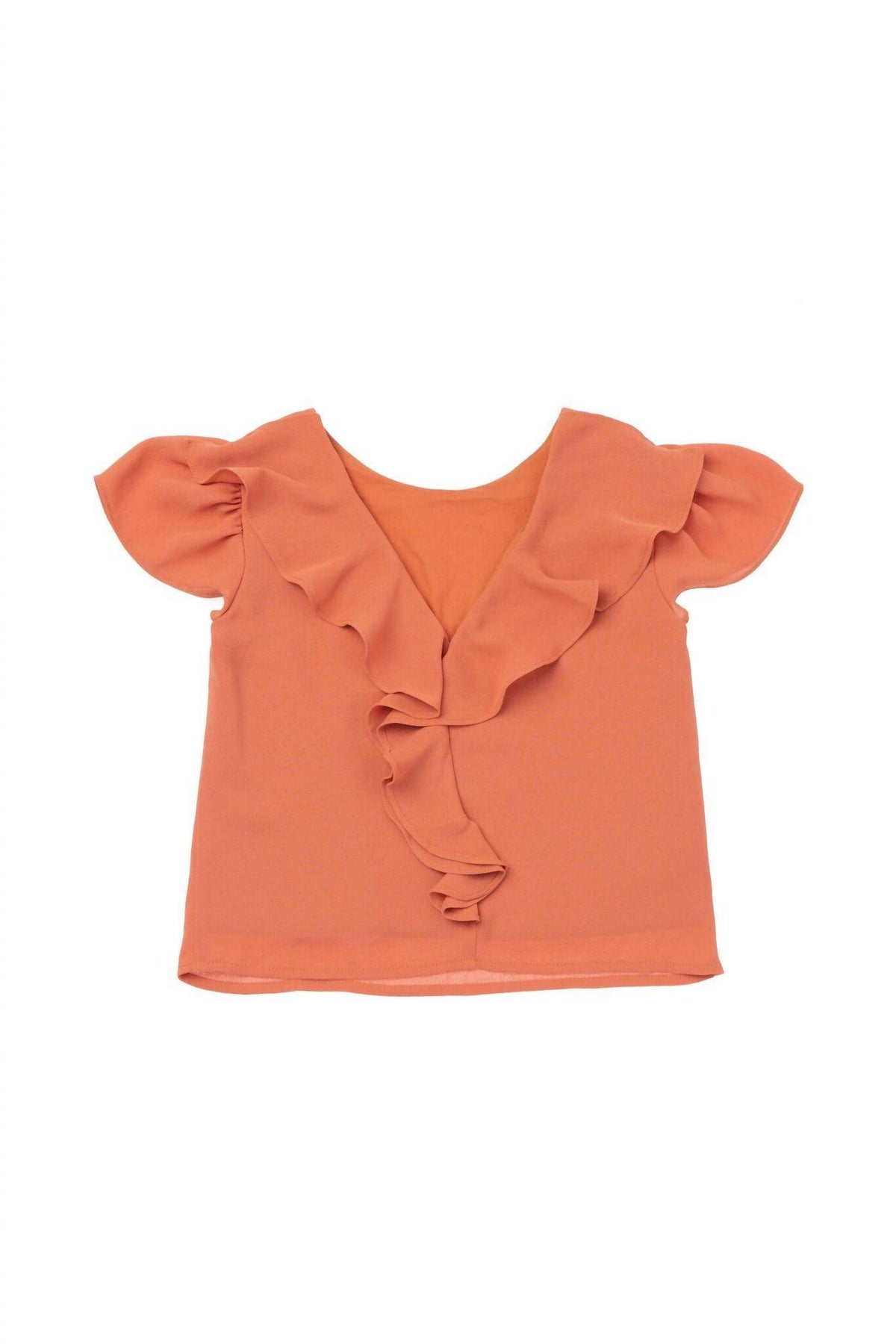 Omamimini - Girls' Back Ruffles Top