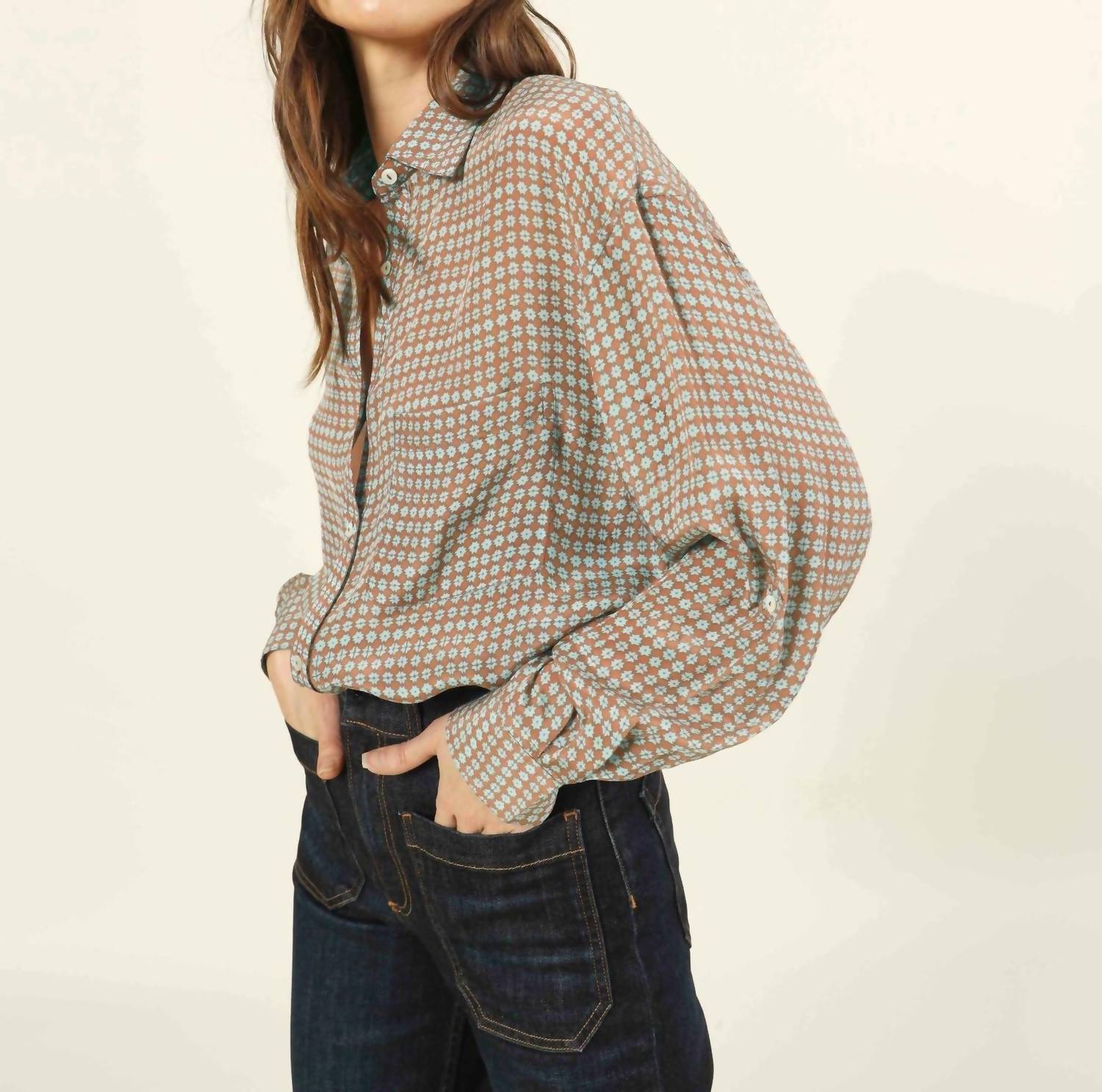 Omika - Nero Blouse - blouses - brown - clothing