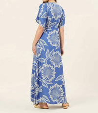 Omika - Pai Caftan Celine Montego Dress - blue - clothing - dresses