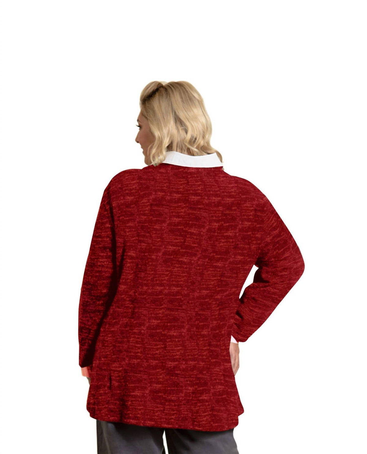 On The Plus Side - Brushed Hacci Hampton Long Sleeve Tunic - Plus