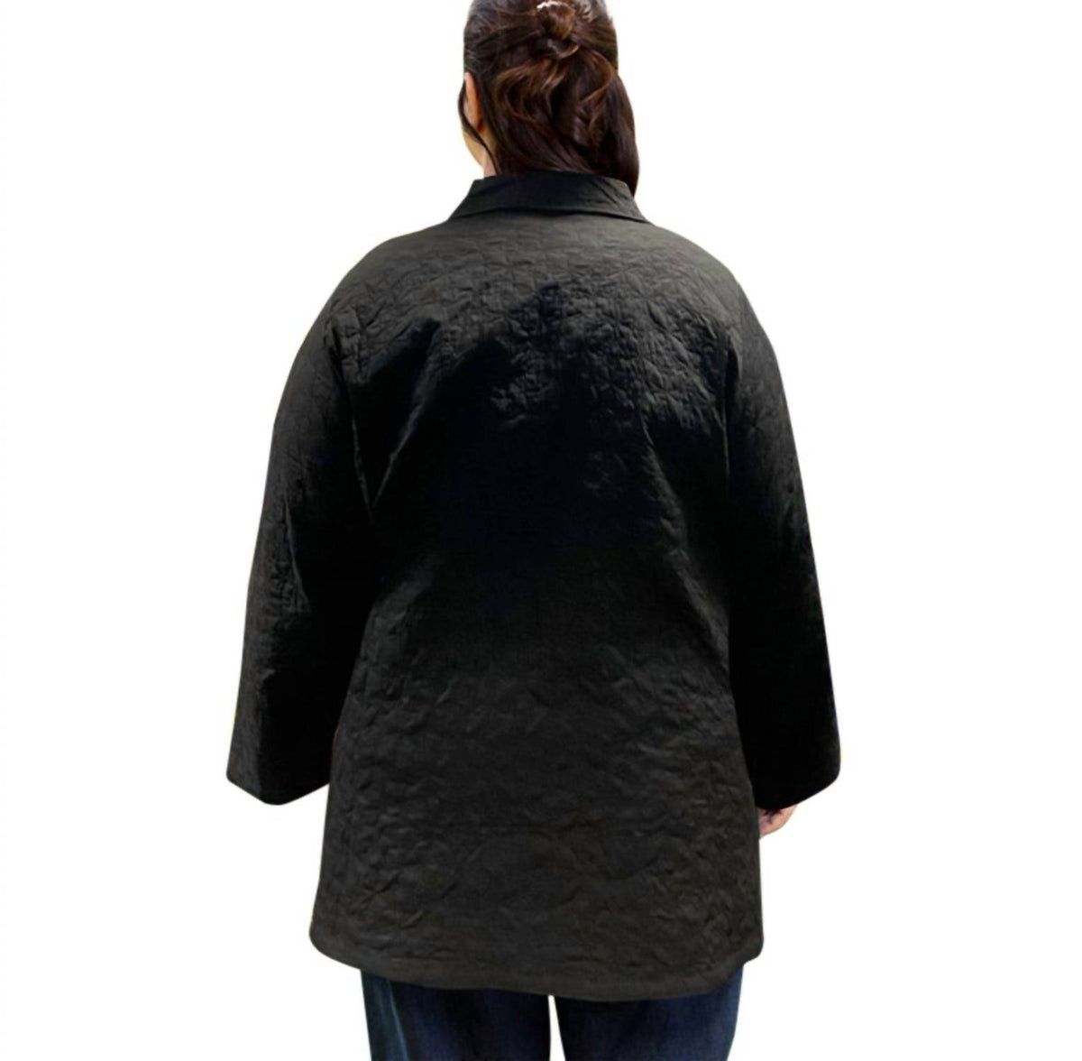 On The Plus Side - Cotton Quilted Swing Coat - Plus Size