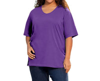 On The Plus Side - Cotton Short Sleeve Tee - Plus