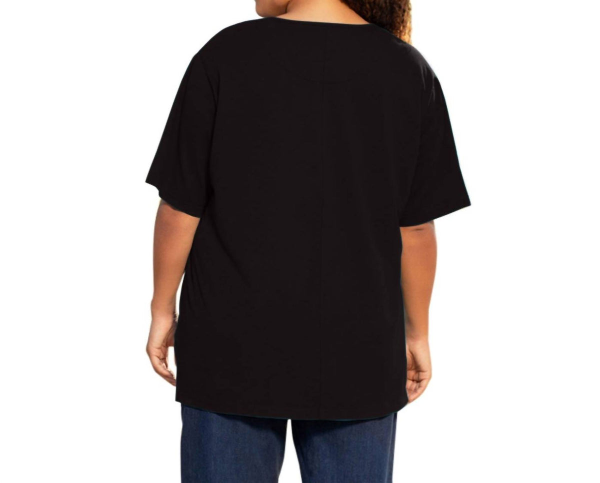On The Plus Side - Cotton Short Sleeve Tee - Plus
