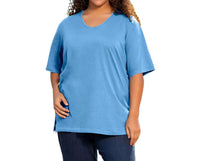 On The Plus Side - Cotton Short Sleeve Tee - Plus