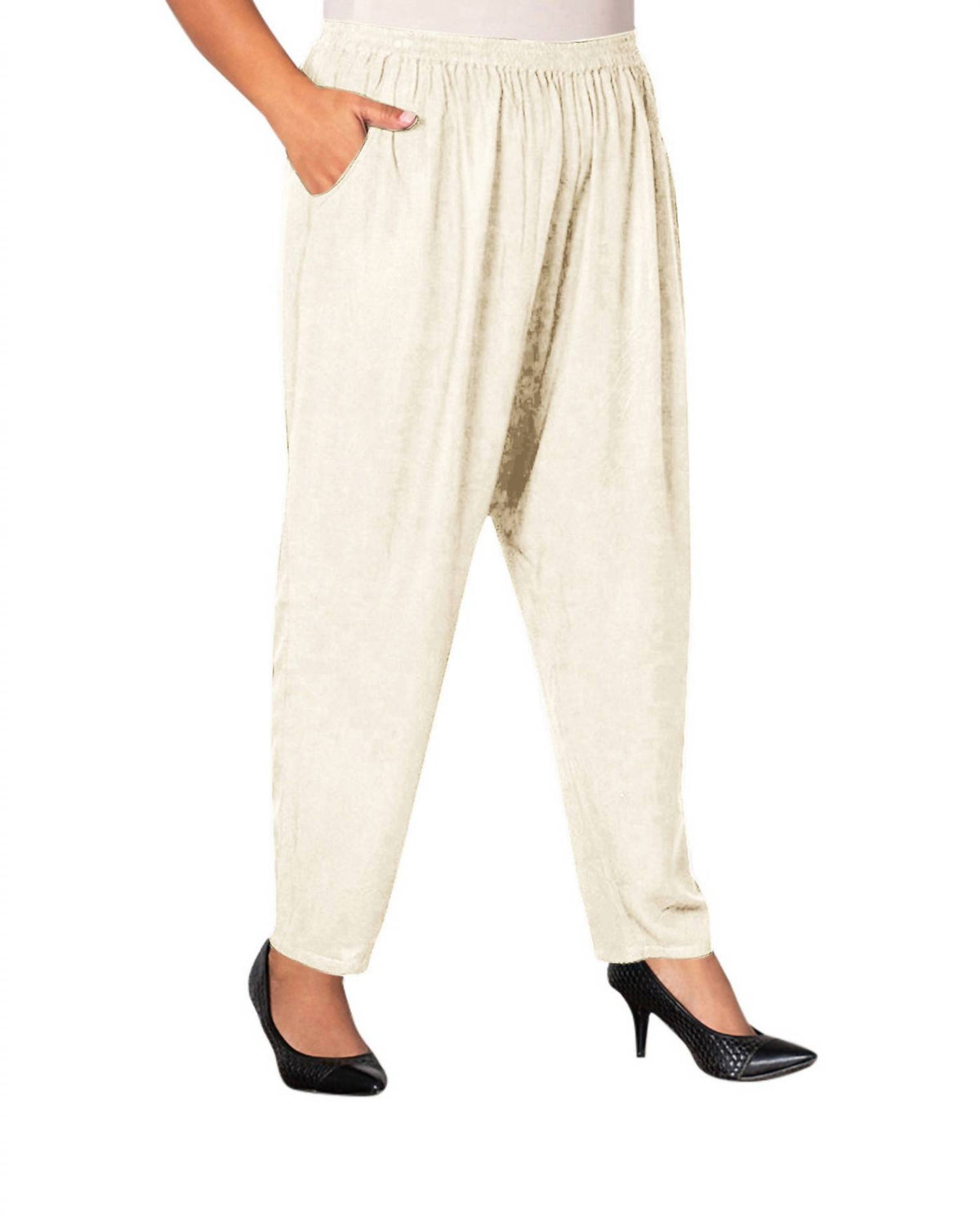 On The Plus Side - Essential Tailored Rayon Pants - Plus