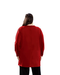 On The Plus Side - Jersey V-Neck Long Sleeve Tunic - Plus