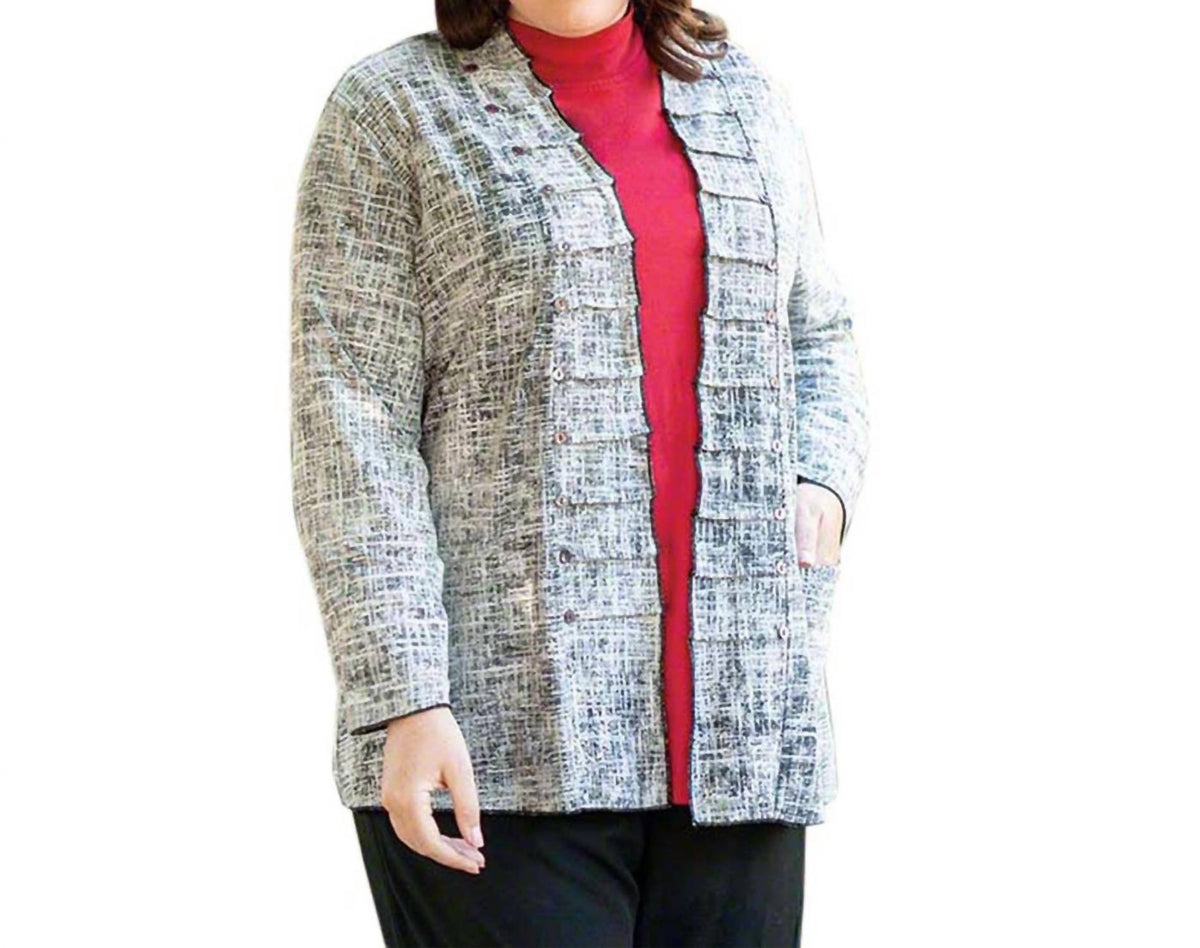 On The Plus Side - Long Sleeve Tallin Reversible Jacket - Plus Size