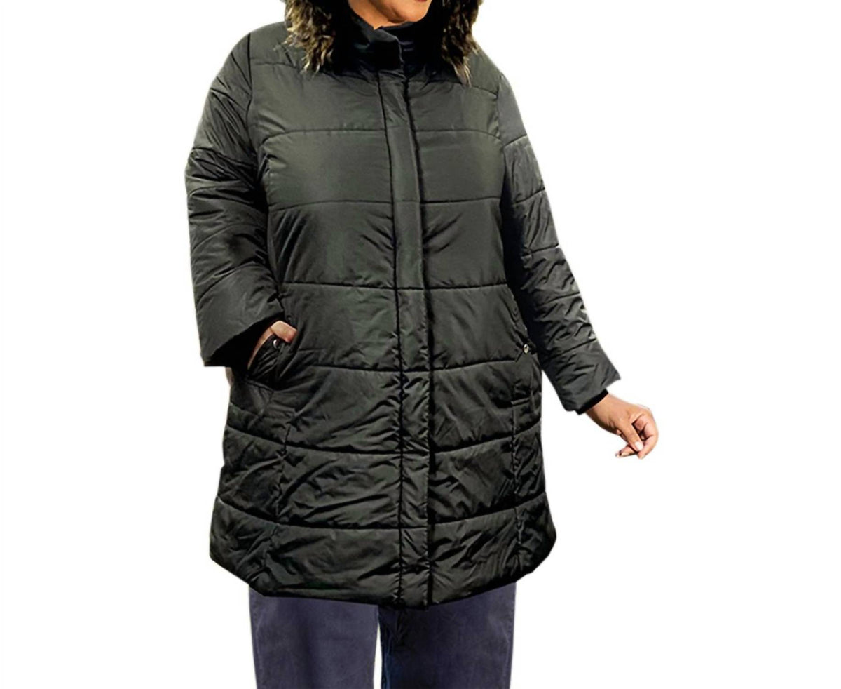 On The Plus Side - Long Sleeve Winter Puff Coat - Plus Size