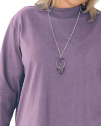 On The Plus Side - Plus Size Cotton Jersey Mock Turtleneck Long Sleeve Top