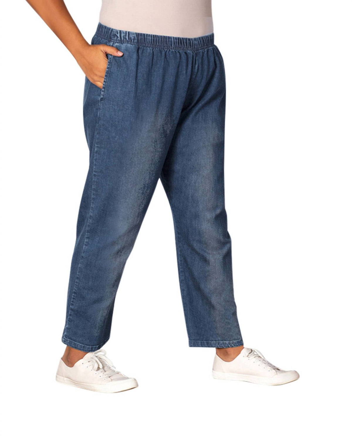 On The Plus Side - Plus Size Relaxed Leg Premium Denim Jeans